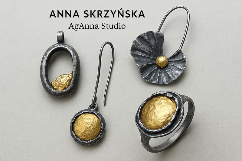 Unikalna biżuteria srebrna i pozłacana autorstwa Anny Skrzyńskiej z AgAnna Studio Unikalna biżuteria srebrna i pozłacana autorstwa Anny Skrzyńskiej z AgAnna Studio