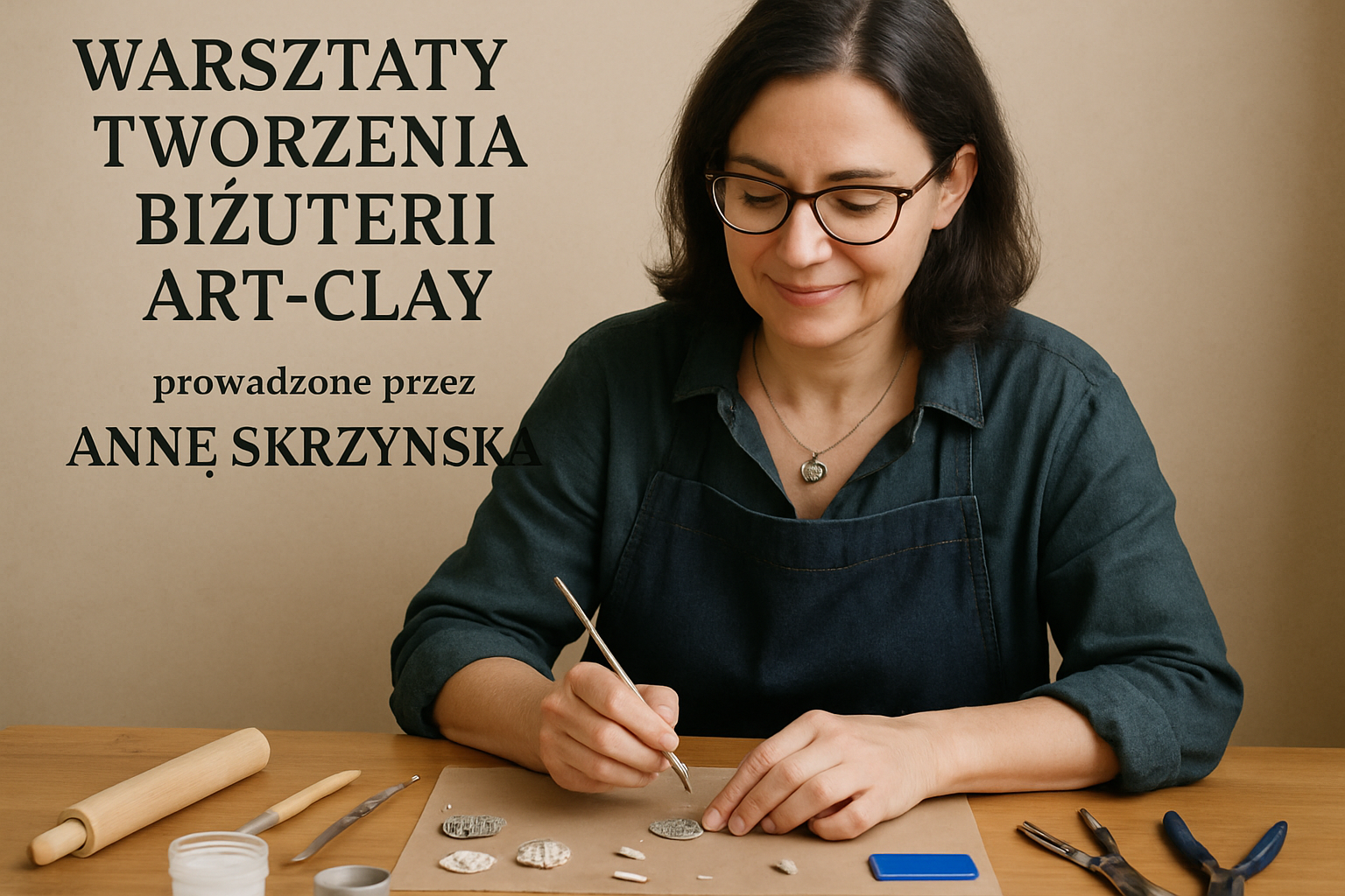 Warsztaty tworzenia biżuterii art-clay prowadzone przez Annę Skrzyńską